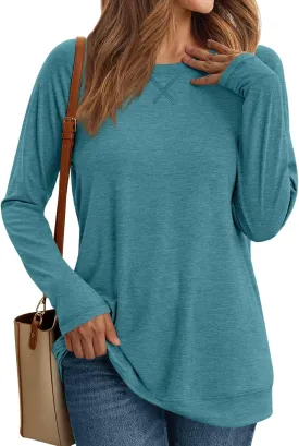AUTOMET Womens Long Sleeve Shirts Casual Loose Fit Tops Fall Fashion Dressy Basic Trendy Outfits Clothes 2024