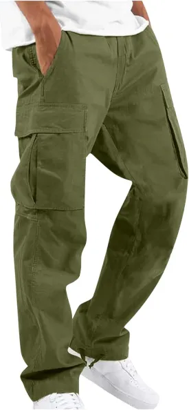 Cargo Pants for Men Lightweight Elastic Waist Joggers Casual Athletic Hiking Pants Multi Pockets 2025 Tactical Pants