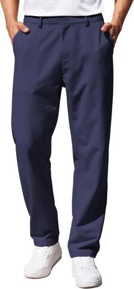 COOFANDY Men's Casual Pants Classic Fit Straight Legs Flat Front Twill Pants