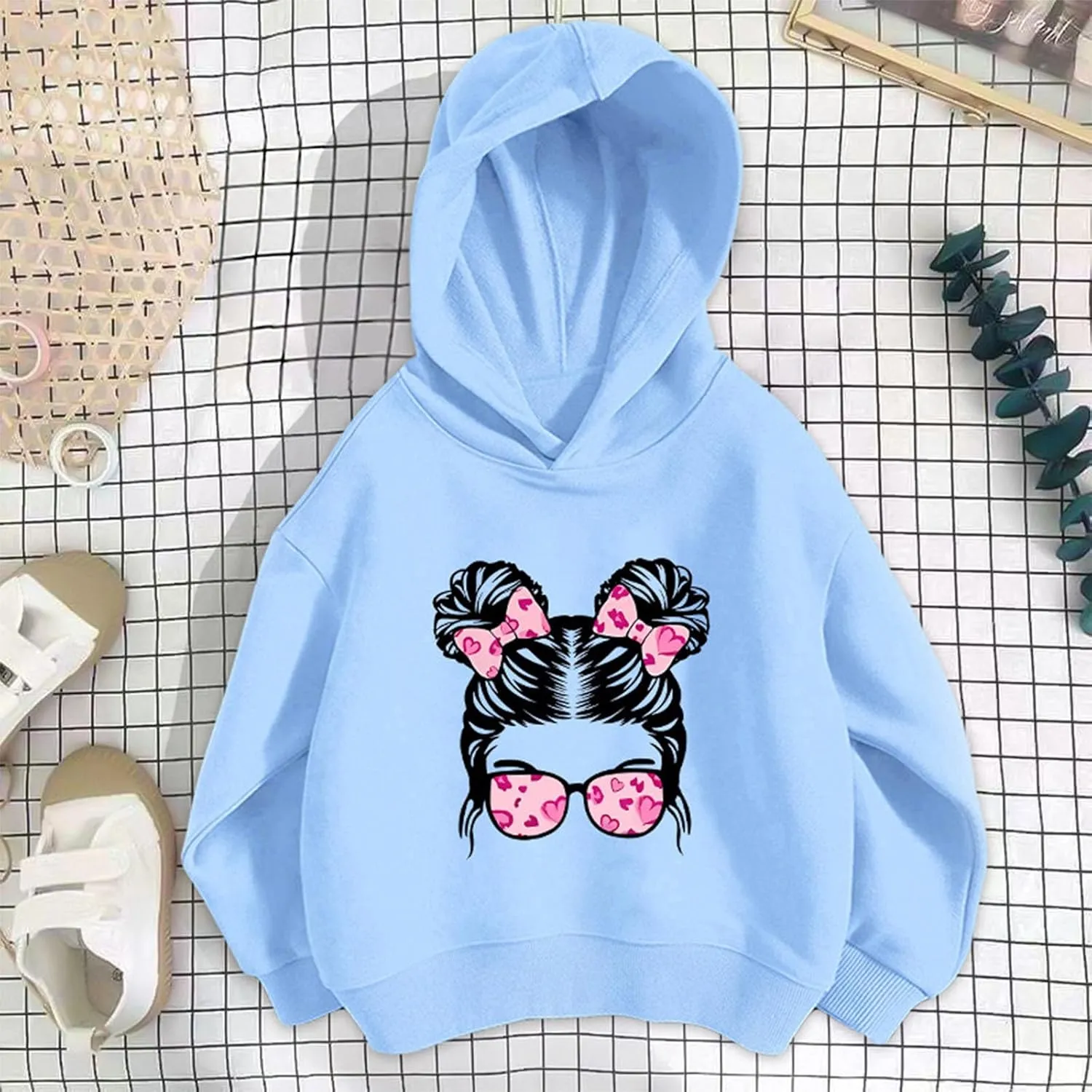 Hoodie For Girls Trendy 2024 Cute Graphic Long Sleeve Pullovers Unisex Hooded Sweatshirt Preppy Clothes 3-8 Years