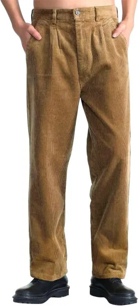 IDEALSANXUN Mens Corduroy Pants Casual Straight Leg Pleated Dress Pants