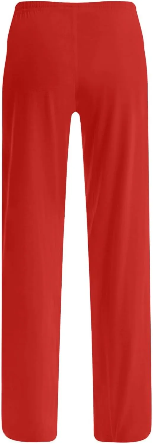 Ladies Drawstring Solid Color Casual Dressy Loose Fit Fashion Pants