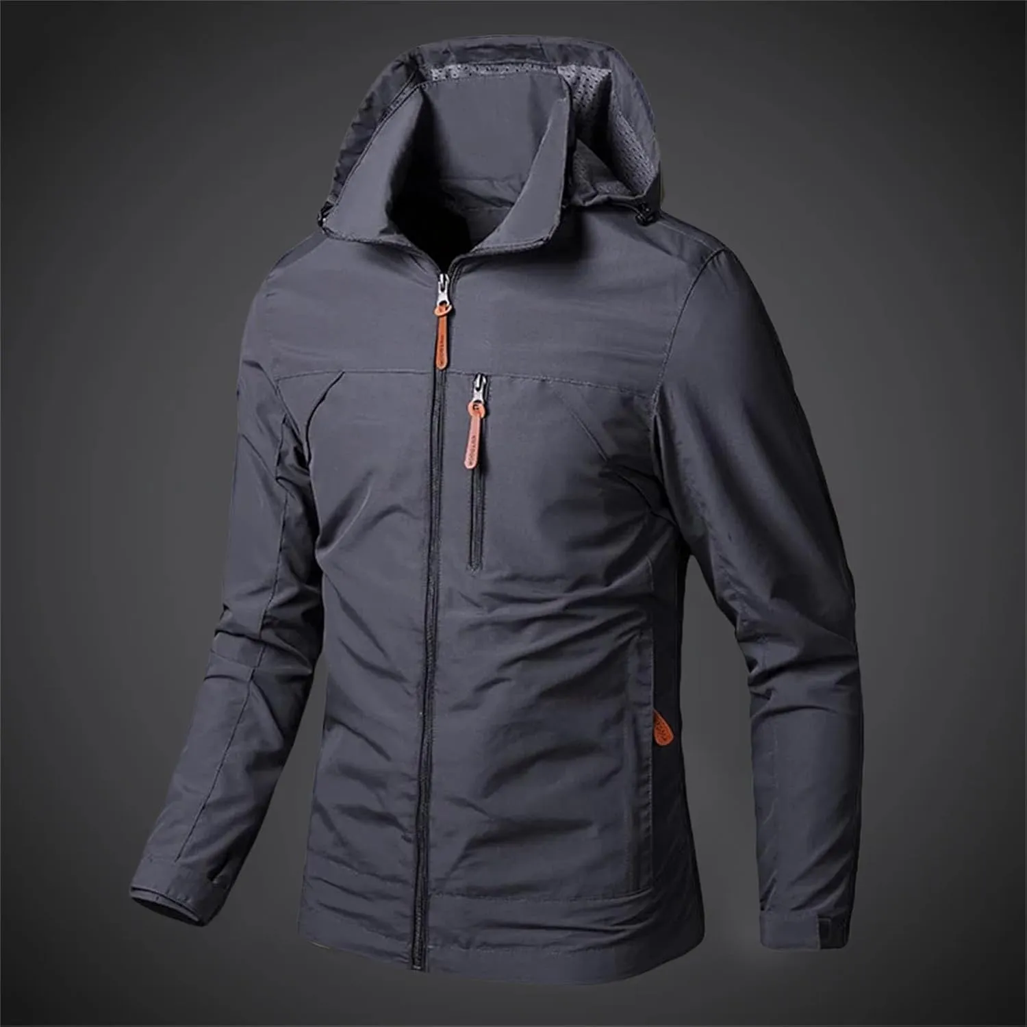 Men's Tactical Jacket Waterproof Lightweight Mountain Sport Jacket Casual Zip Up Hoodie Outdoor Windbreaker Outwear
