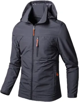 Men's Tactical Jacket Waterproof Lightweight Mountain Sport Jacket Casual Zip Up Hoodie Outdoor Windbreaker Outwear