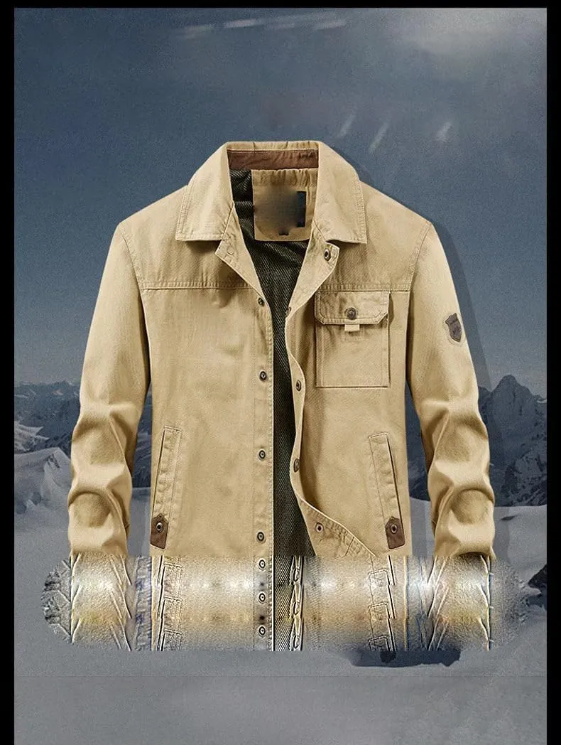 Men's Warm Windproof Bomber-Style Jacket and Coat Casual Wear