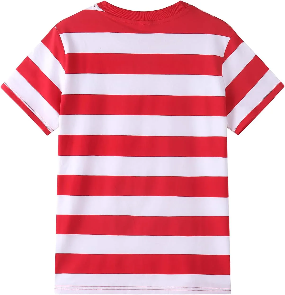 Spring&Gege Men's Short Sleeve Striped Cotton Crew Neck T-Shirts