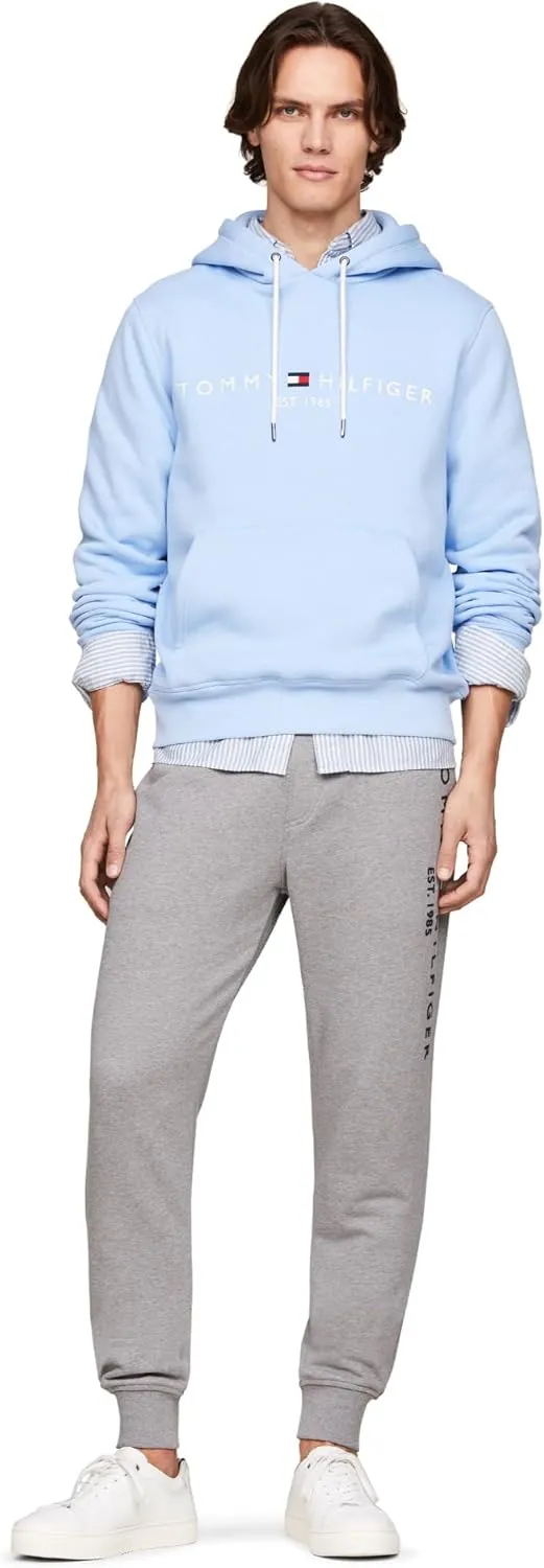 Tommy Hilfiger Men's Medium Weight Fleece Hoodie Sweatshirt with Embroidered Logo, Also Available in Big & Tall