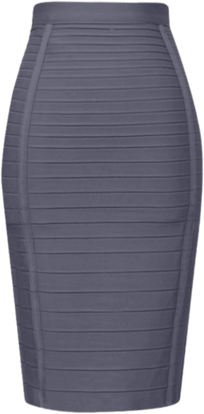 Women's Wrap Skirt Bodycon Pencil Skirts High Waist Knee Length Back Zipper Business Bandage Sexy Solid Color Skirt